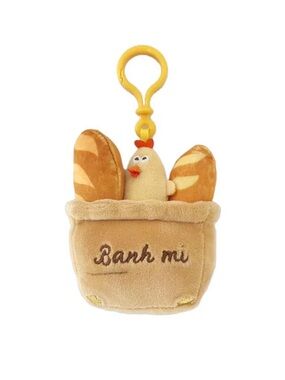 Miniso Banh Mi Plush Clip Keychain